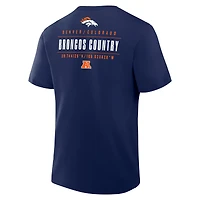 Men's Fanatics Navy Denver Broncos Passing Pocket Legacy T-Shirt