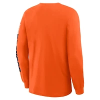 Men's Fanatics Orange Denver Broncos Big & Tall Clock Management Legacy Long Sleeve T-Shirt