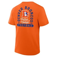 T-shirt orange Fanatics pour homme, Fluid Motion Legacy, Denver Broncos