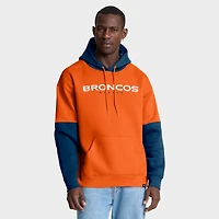 Sweat à capuche orange Fanatics pour homme avec logo du casque des Denver Broncos