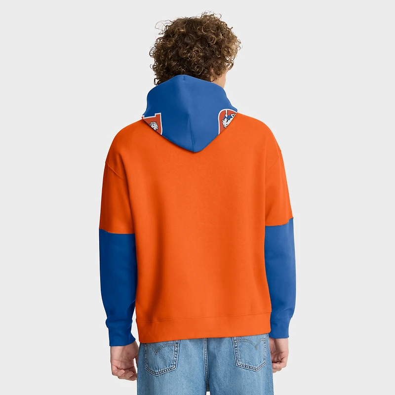 Sweat à capuche rétro orange Fanatics pour homme avec logo Denver Broncos