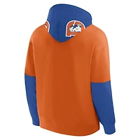 Sweat à capuche rétro orange Fanatics pour homme avec logo Denver Broncos