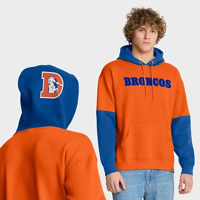 Sweat à capuche rétro orange Fanatics pour homme avec logo Denver Broncos