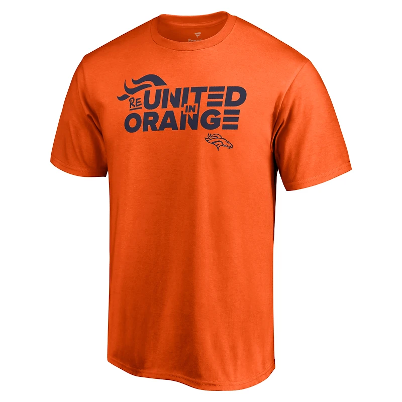 T-shirt fanatiques orange Denver Broncos ReUnited pour hommes en