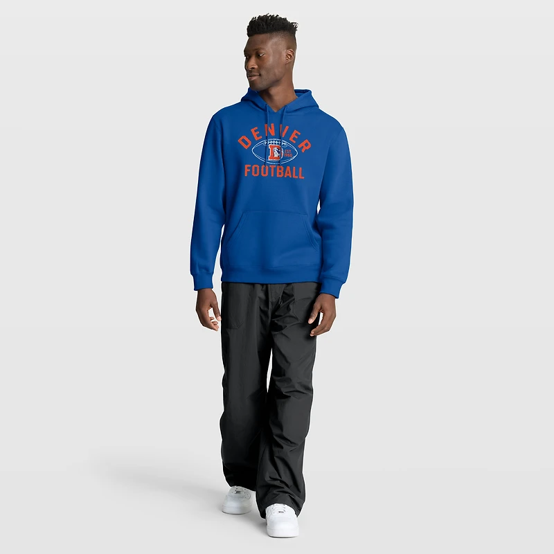 Men's Fanatics Royal Denver Broncos Fumblerooski Legacy Pullover Hoodie