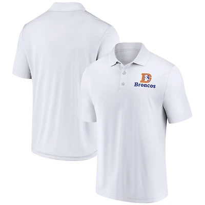 Men's Fanatics  White Denver Broncos Vintage Polo