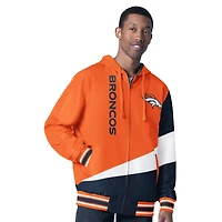 Veste à capuche réversible entièrement zippée G-III Sports by Carl Banks pour homme, orange/anthracite, Denver Broncos Dual Threat
