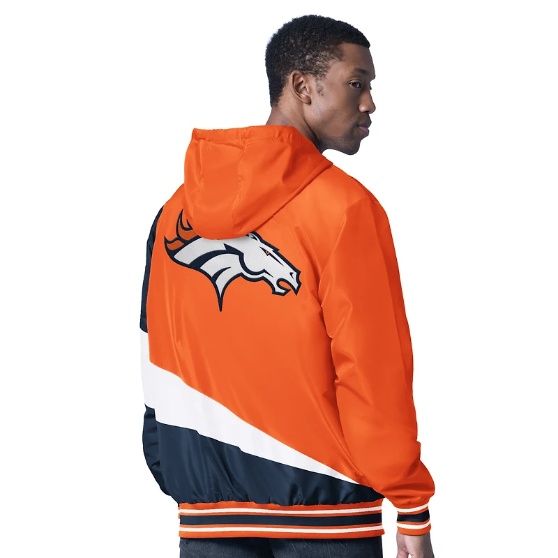 Veste à capuche réversible entièrement zippée G-III Sports by Carl Banks pour homme, orange/anthracite, Denver Broncos Dual Threat