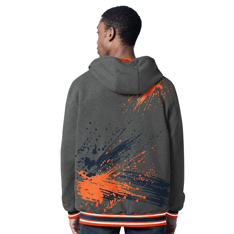 Veste à capuche réversible entièrement zippée G-III Sports by Carl Banks pour homme, orange/anthracite, Denver Broncos Dual Threat