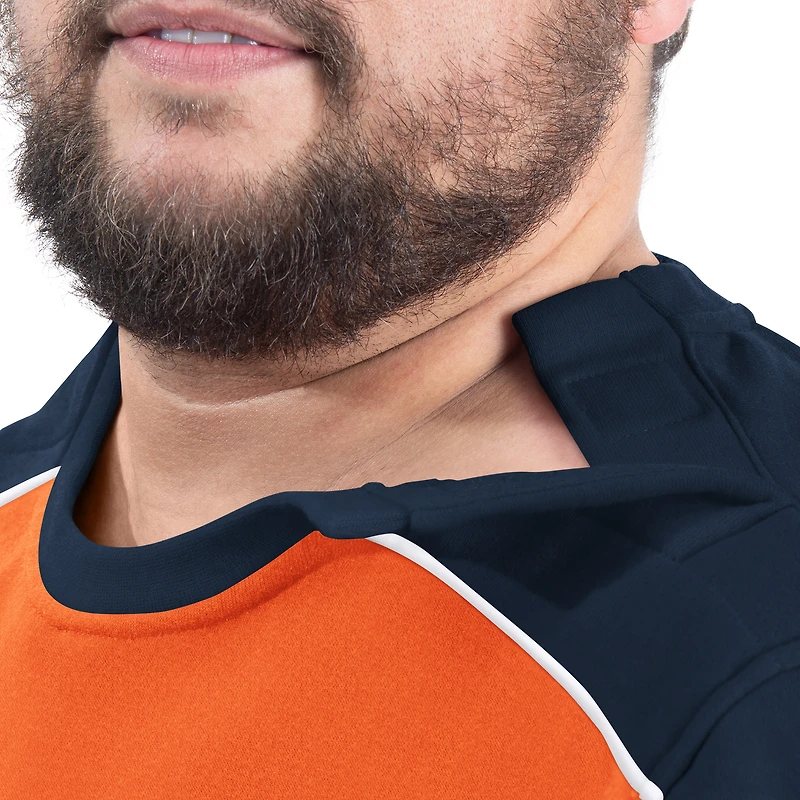 Men's G-III Sports by Carl Banks Orange Denver Broncos Adaptive Lord Stanley Crewneck Sweatshirt