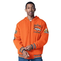Men's G-III Sports by Carl Banks  Orange Denver Broncos Power Forward Commemorative Full-Zip Hooded Jacket