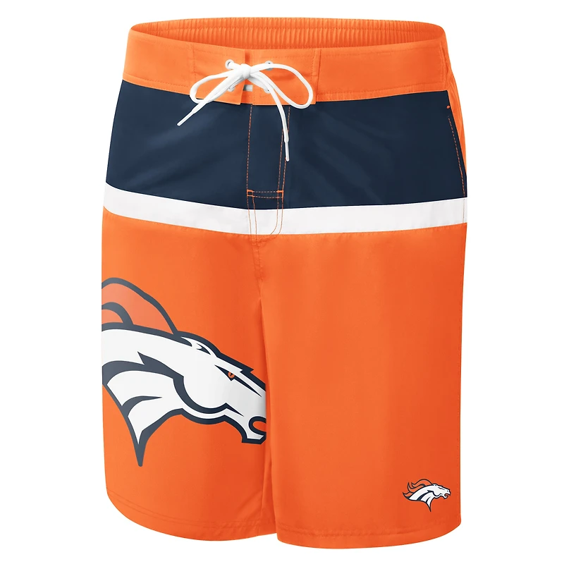 Maillot de bain G-III Sports by Carl Banks Denver Broncos Sea Wind orange pour homme