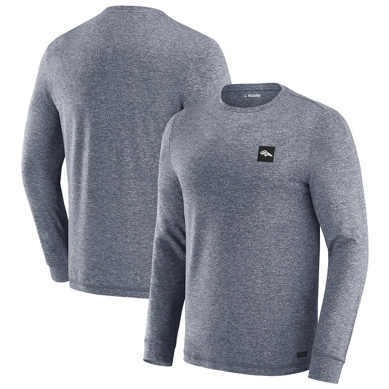 Men's J. Palmer Navy Denver Broncos Four Down Long Sleeve T-Shirt