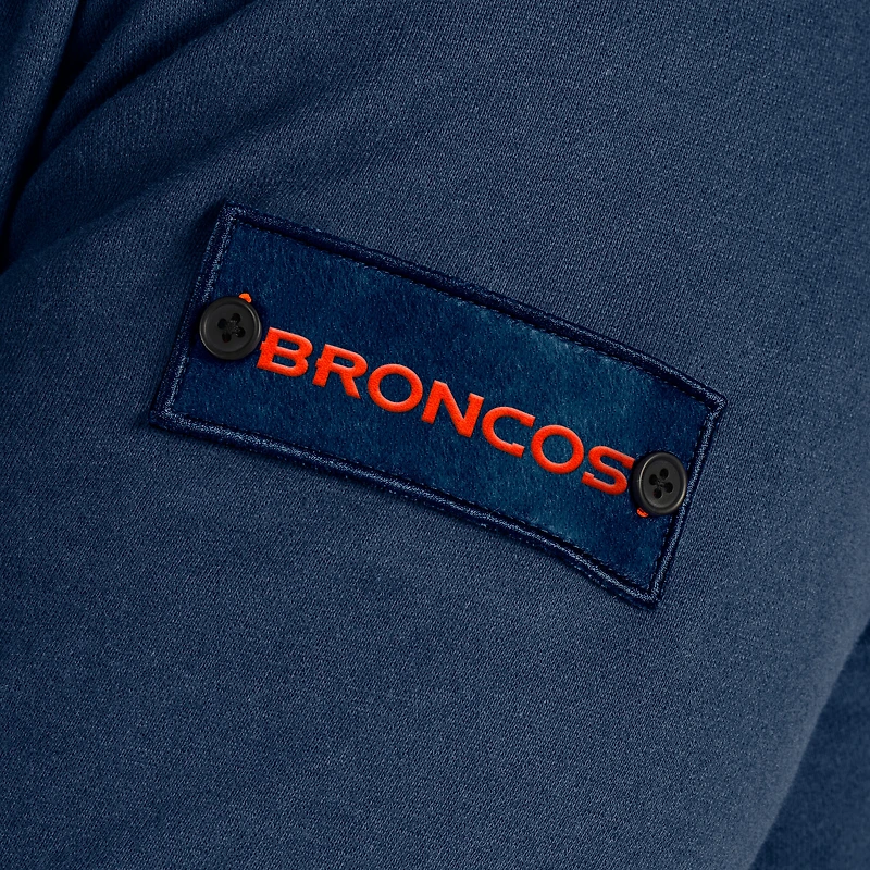 Sweat-shirt zippé bleu marine Denver Broncos QB1 pour homme de J. Palmer