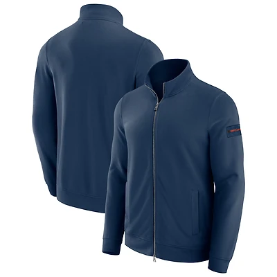 Men's J. Palmer Navy Denver Broncos QB1 Full-Zip Sweatshirt