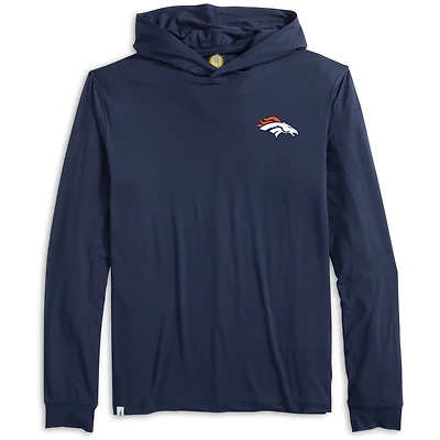 Men's johnnie-O Navy Denver Broncos Talon Long Sleeve Hooded T-Shirt
