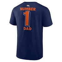 T-shirt homme logo athlétique bleu marine Denver Broncos n°1 Dad Jersey