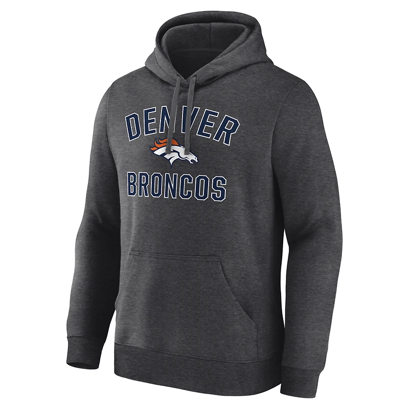 Men's Logo Athletic Navy Denver Broncos Arch Victory Hoodie