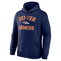 Men's Logo Athletic Navy Denver Broncos Arch Victory Hoodie