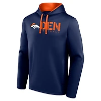 Sweat à capuche bleu marine avec logo athlétique pour homme des Broncos de Denver