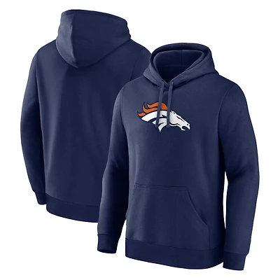 Men's Logo Athletic Navy Denver Broncos Primary Hoodie