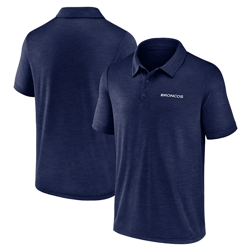 Polo athlétique bleu marine Denver Broncos Unstoppable pour homme avec logo