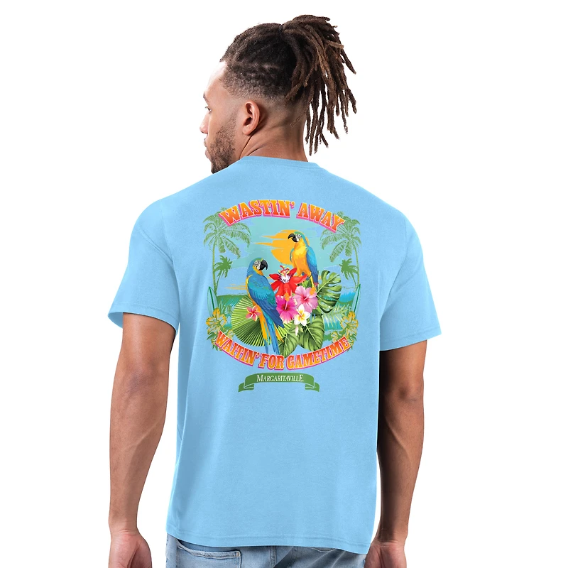 Men's Margaritaville Light Blue Denver Broncos Wastin' Away T-Shirt