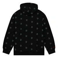 Sweat à capuche en polaire imprimé intégral Mitchell & Ness pour hommes, Denver Broncos, noir