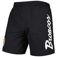Men's Mitchell & Ness Black Denver Broncos Team Essentials Nylon Shorts