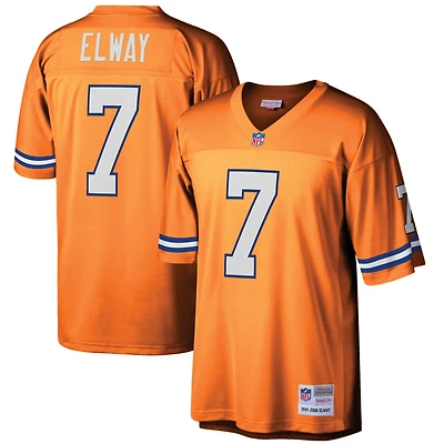 Homme Mitchell & Ness John Elway Orange Denver Broncos Retired Player Vintage - Réplique de maillot