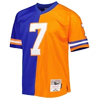 Maillot réplique Mitchell & Ness John Elway Royal/Orange Denver Broncos 1990 Split Legacy pour homme
