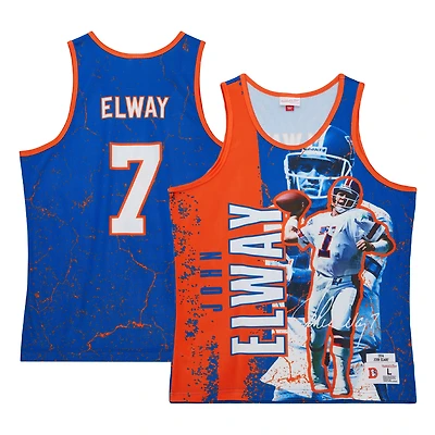 Débardeur Mitchell & Ness John Elway Royal Denver Broncos 1994 Player Burst pour hommes