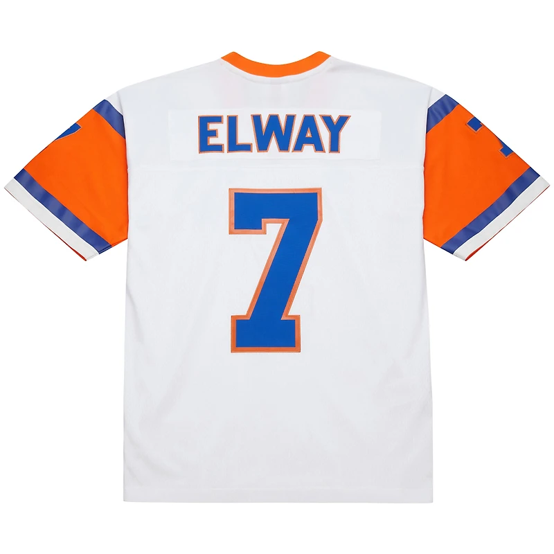 Maillot réplique Mitchell & Ness John Elway blanc des Denver Broncos 1994 Legacy pour homme