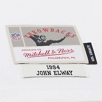 Maillot réplique Mitchell & Ness John Elway blanc des Denver Broncos 1994 Legacy pour homme