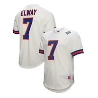 Men's Mitchell & Ness John Elway White Denver Broncos Retired Player Name Number Mesh Top