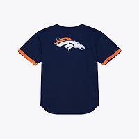 Men's Mitchell & Ness  Navy Denver Broncos Head Coach Mesh Full-Button Fashion Jersey