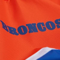 Men's Mitchell & Ness Orange/Royal Denver Broncos Tie Breaker Vintage Logo Lightweight Anorak Half-Zip Windbreaker