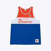 Men's Mitchell & Ness  Royal/Orange Denver Broncos Head Coach Tank Top