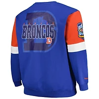 Sweat-shirt en polaire Mitchell & Ness Royal Denver Broncos Big Tall pour hommes