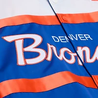 Men's Mitchell & Ness  Royal Denver Broncos Head Coach Lightweight Full-Snap Satin Jacket