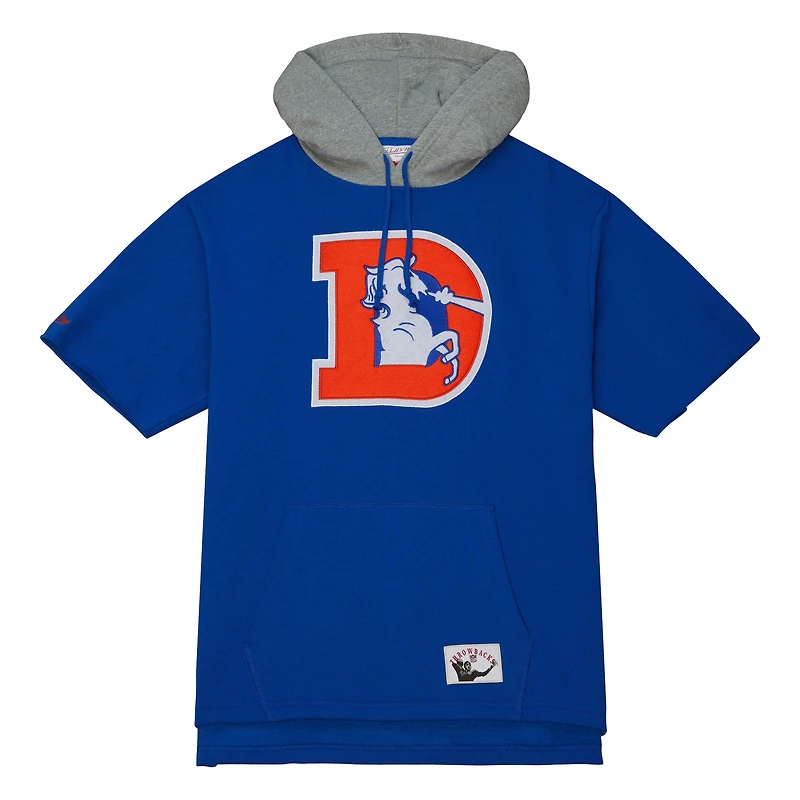 Chandail à capuchon d'après-match des Broncos de Denver Royal Mitchell & Ness pour homme