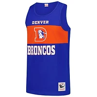 Débardeur rétro colorblock Mitchell & Ness Royal Denver Broncos pour homme