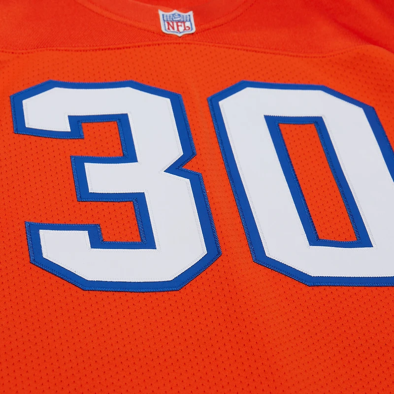 Maillot de joueur retraité authentique Mitchell & Ness Terrell Davis orange des Denver Broncos 1995 pour homme