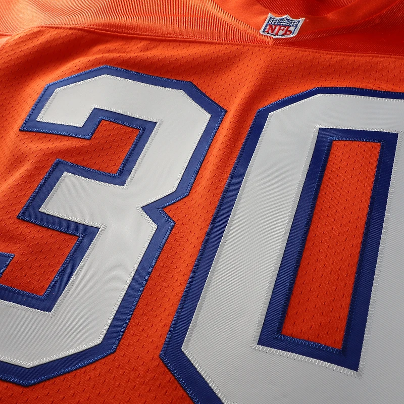 Maillot de joueur retraité authentique Mitchell & Ness Terrell Davis orange des Denver Broncos 1995 pour homme