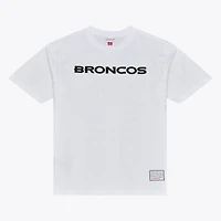 Men's Mitchell & Ness White Denver Broncos Monochrome T-Shirt