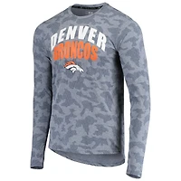 T-shirt à manches longues MSX by Michael Strahan pour homme, bleu marine, Denver Broncos Camo Performance