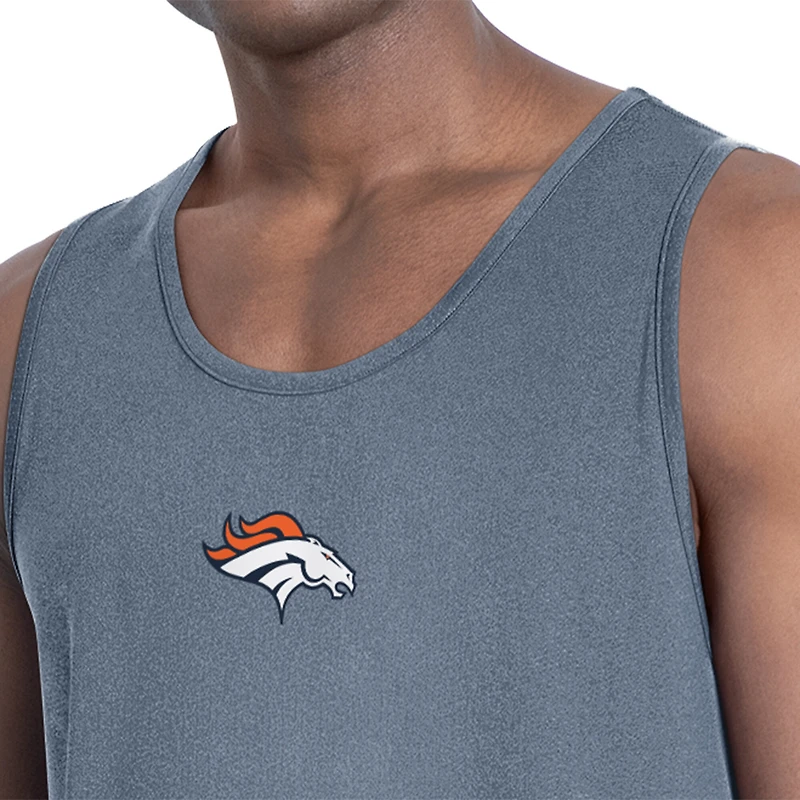 Men's MSX by Michael Strahan Navy Denver Broncos Energy Scoop Neck Tank Top