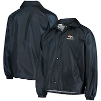Men's Navy Denver Broncos Coaches Classic Raglan Full-Snap Windbreaker Jacket