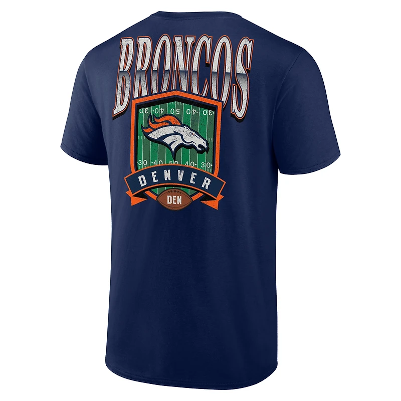 Men's  Navy Denver Broncos Full Range T-Shirt