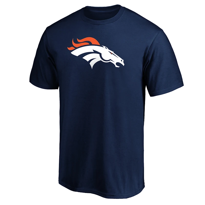 Men's  Navy Denver Broncos Primary Logo T-Shirt